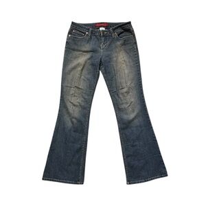 Vintage Y2K Low Rise Bootcut Flare Jeans YMI Dark Wash 29”